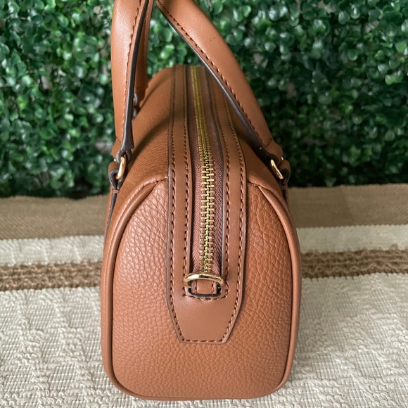 Michael Kors Brown Pebbled Satchel Crossbody NWT - Picture 4 of 7